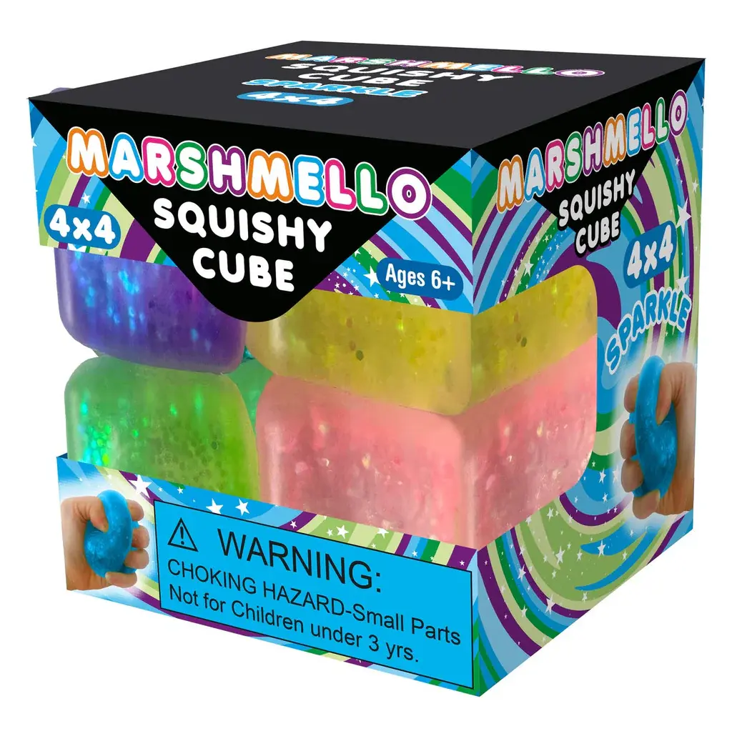 4Pc Mini Marshmello Squishy Cube
